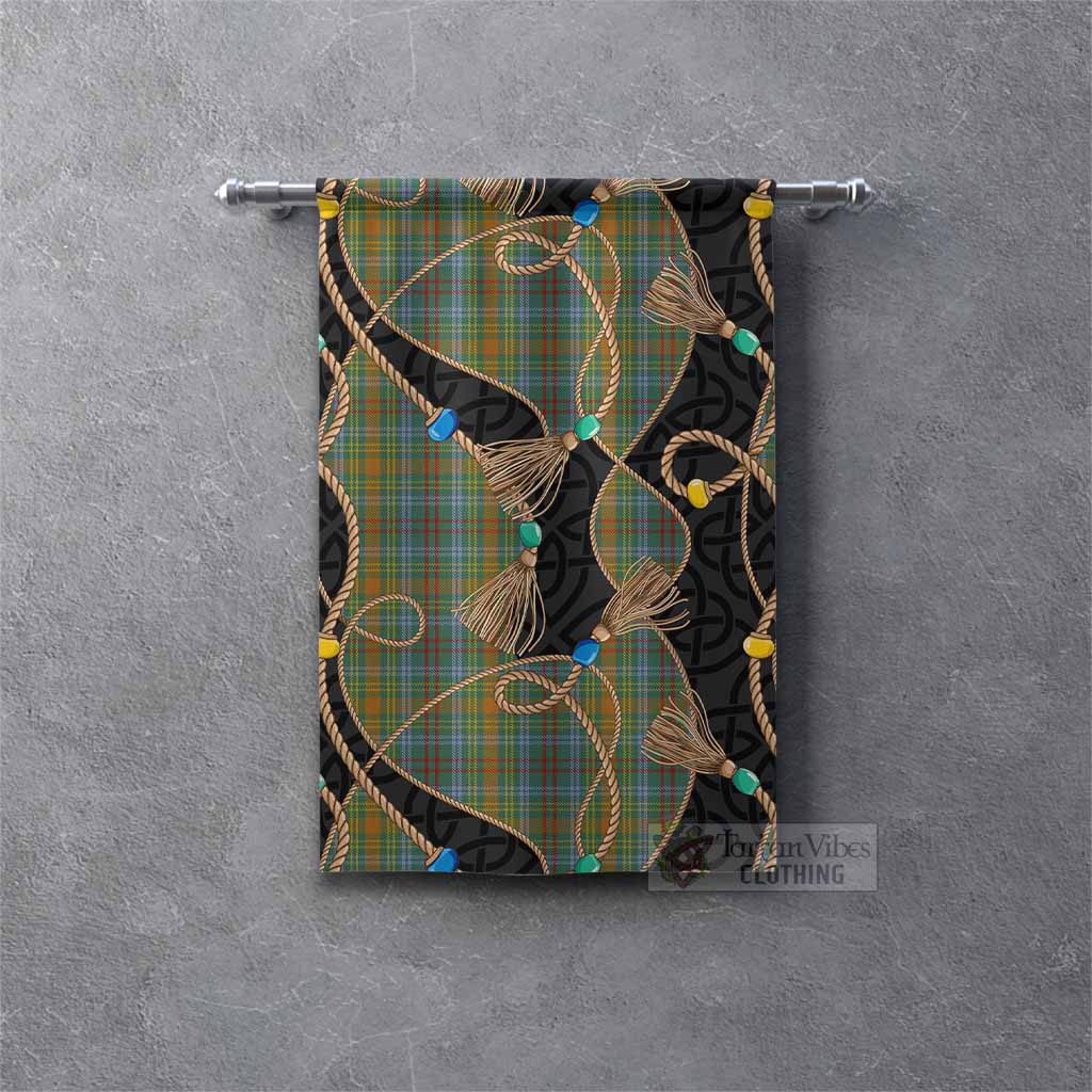 O'Brien Scottish Tartan Twisted Ropes Stylized Gonfalon Rectangle - Tartan Vibes Clothing