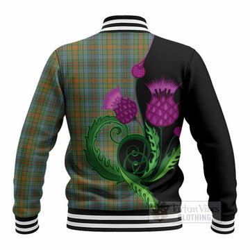 O'Brien Tartan Baseball Jacket Traditional Scottish Thistle