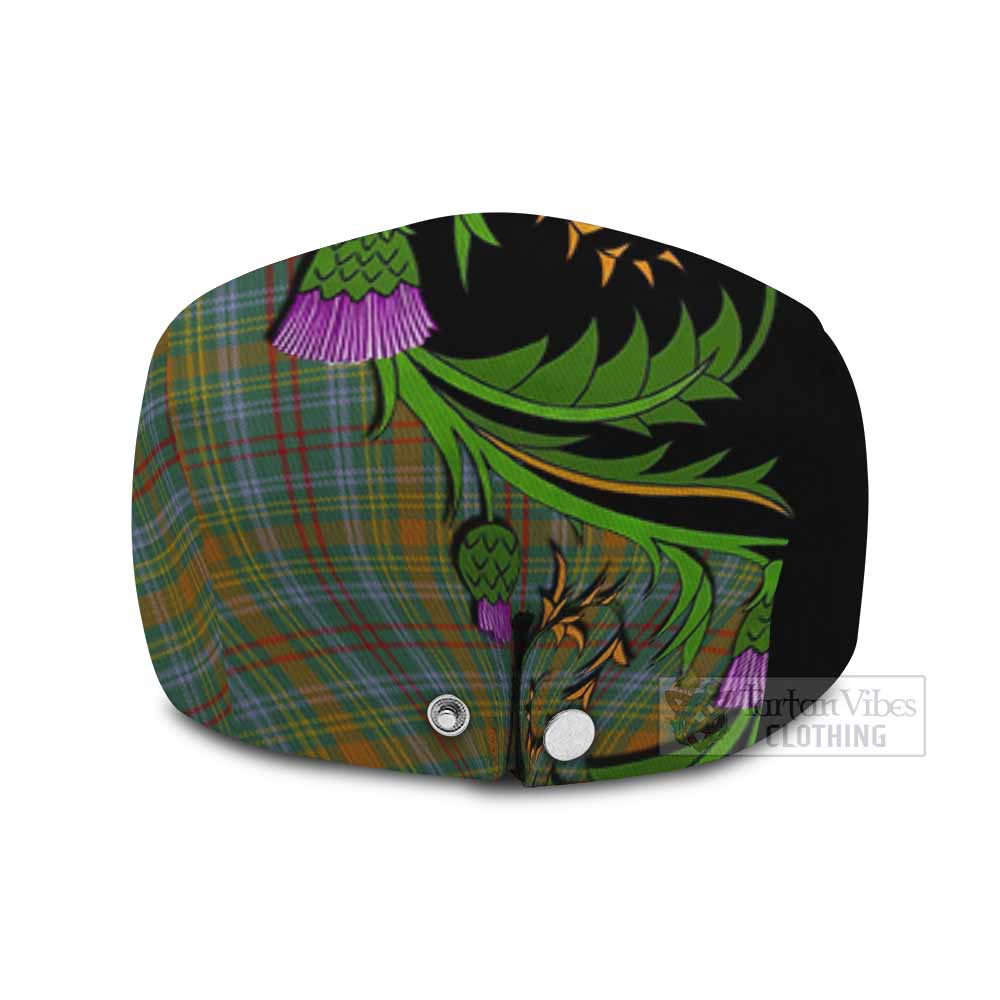 O'Brien Tartan Flat Cap, Jeff Cap Scottish Thistle Pride Heritage Art