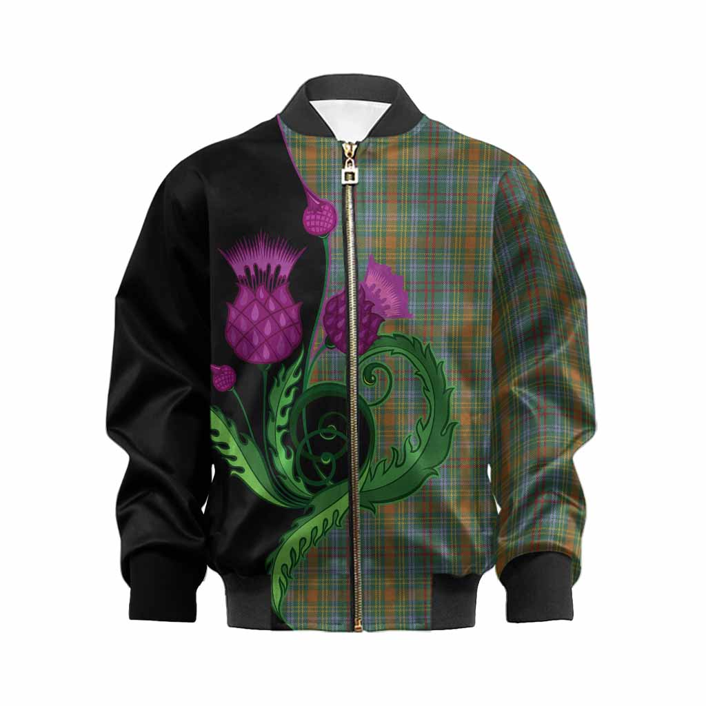 O'Brien Tartan Kid Bomber Jacket Traditional Scottish Thistle