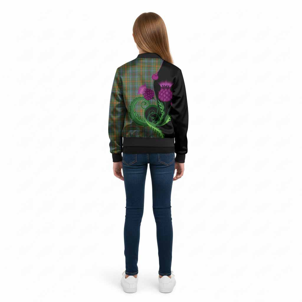 O'Brien Tartan Kid Bomber Jacket Traditional Scottish Thistle