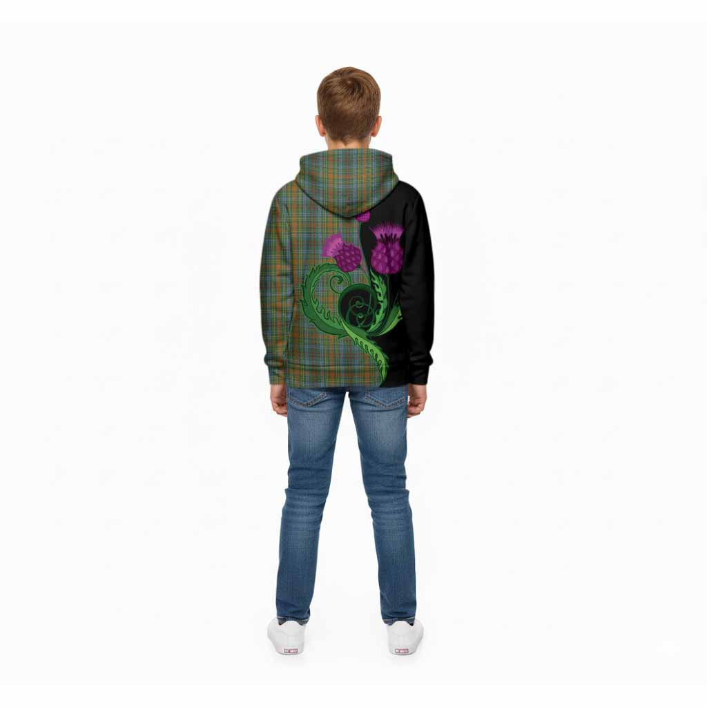 O'Brien Tartan Kid Hoodie Traditional Scottish Thistle