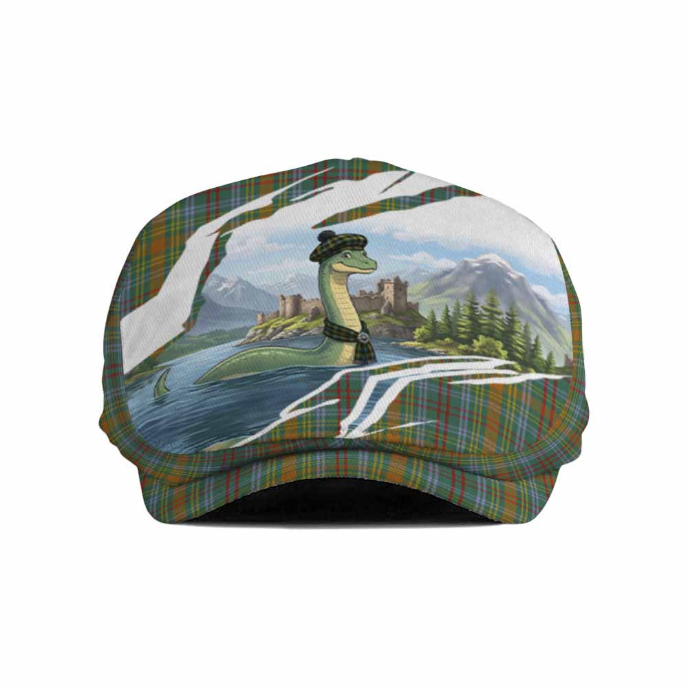 O'Brien Tartan Loch Ness Monster Scottish Heritage Art Flat Cap, Jeff Cap