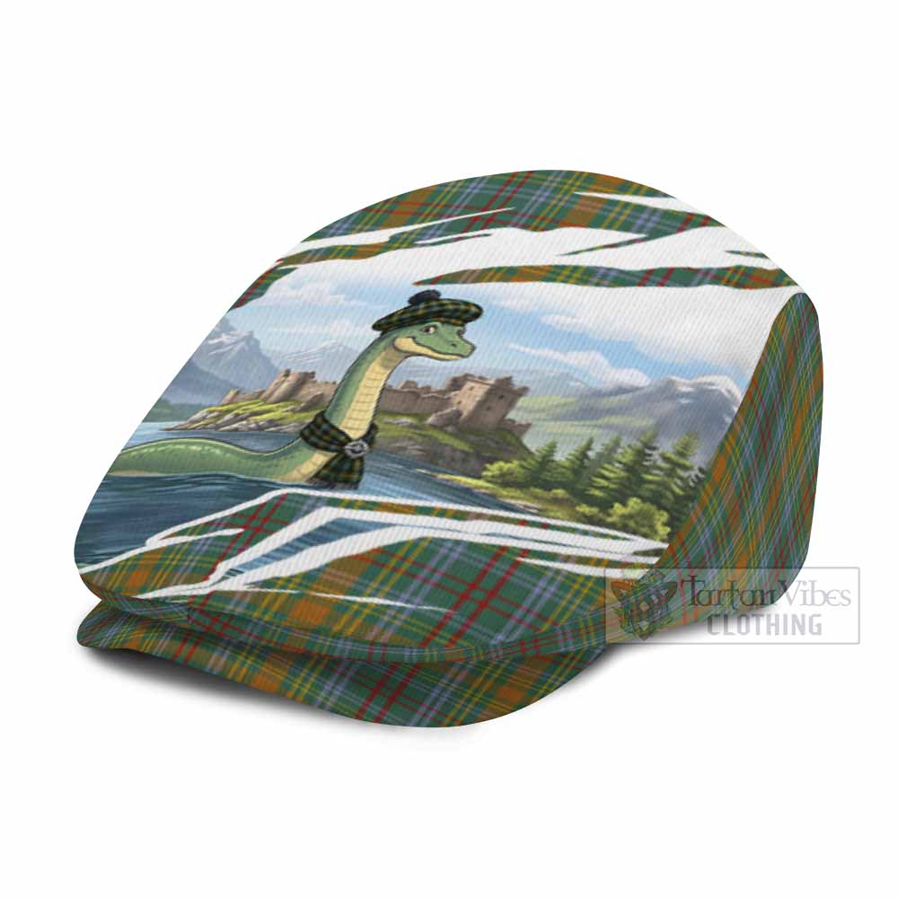 O'Brien Tartan Loch Ness Monster Scottish Heritage Art Flat Cap, Jeff Cap