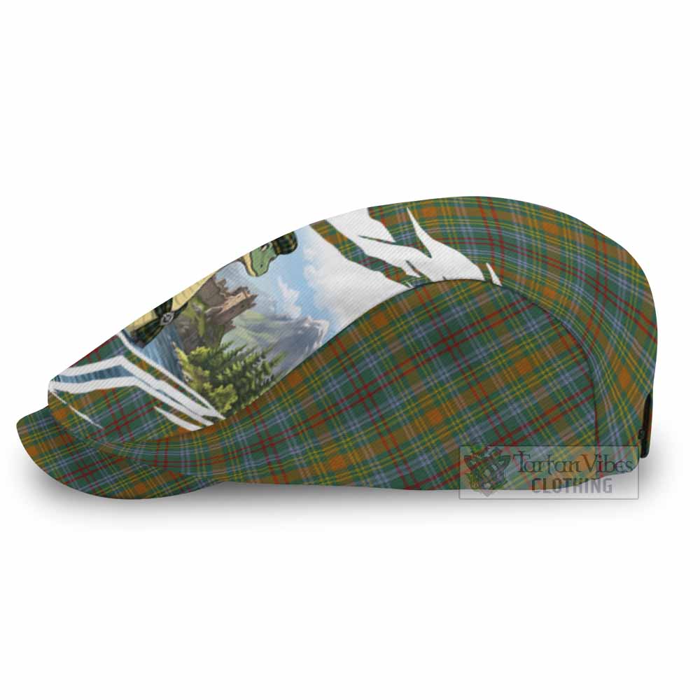 O'Brien Tartan Loch Ness Monster Scottish Heritage Art Flat Cap, Jeff Cap