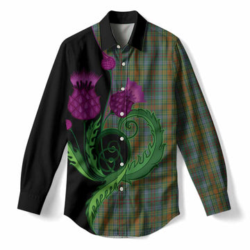 O'Brien Tartan Women Casual Shirt Traditional Scottish Thistle