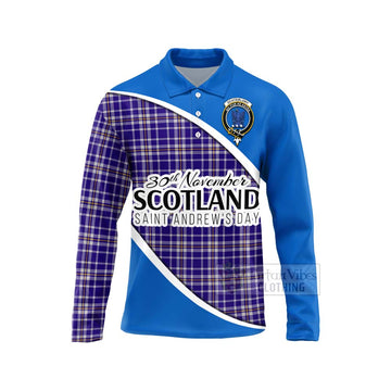 Ochterlony Family Crest Tartan Long Sleeve Polo Shirt Celebrate Saint Andrew's Day in Style Unisex - Tartan Vibes Clothing