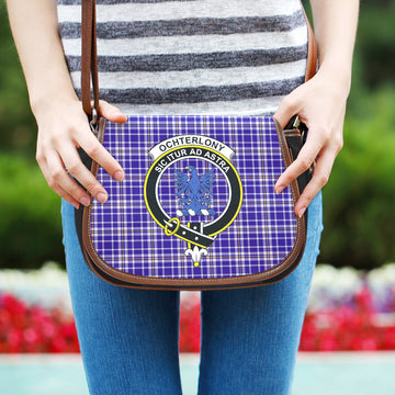 Ochterlony Tartan Saddle Bag with Family Crest One Size 9.05*3.35*7.48 inch - Tartan Vibes Clothing