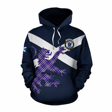 Ochterlony Tartan Lion Rampant Cotton Hoodie Proudly Display Your Heritage with Alba Gu Brath and Clan Name Pullover Hoodie XS - Tartan Vibes Clothing