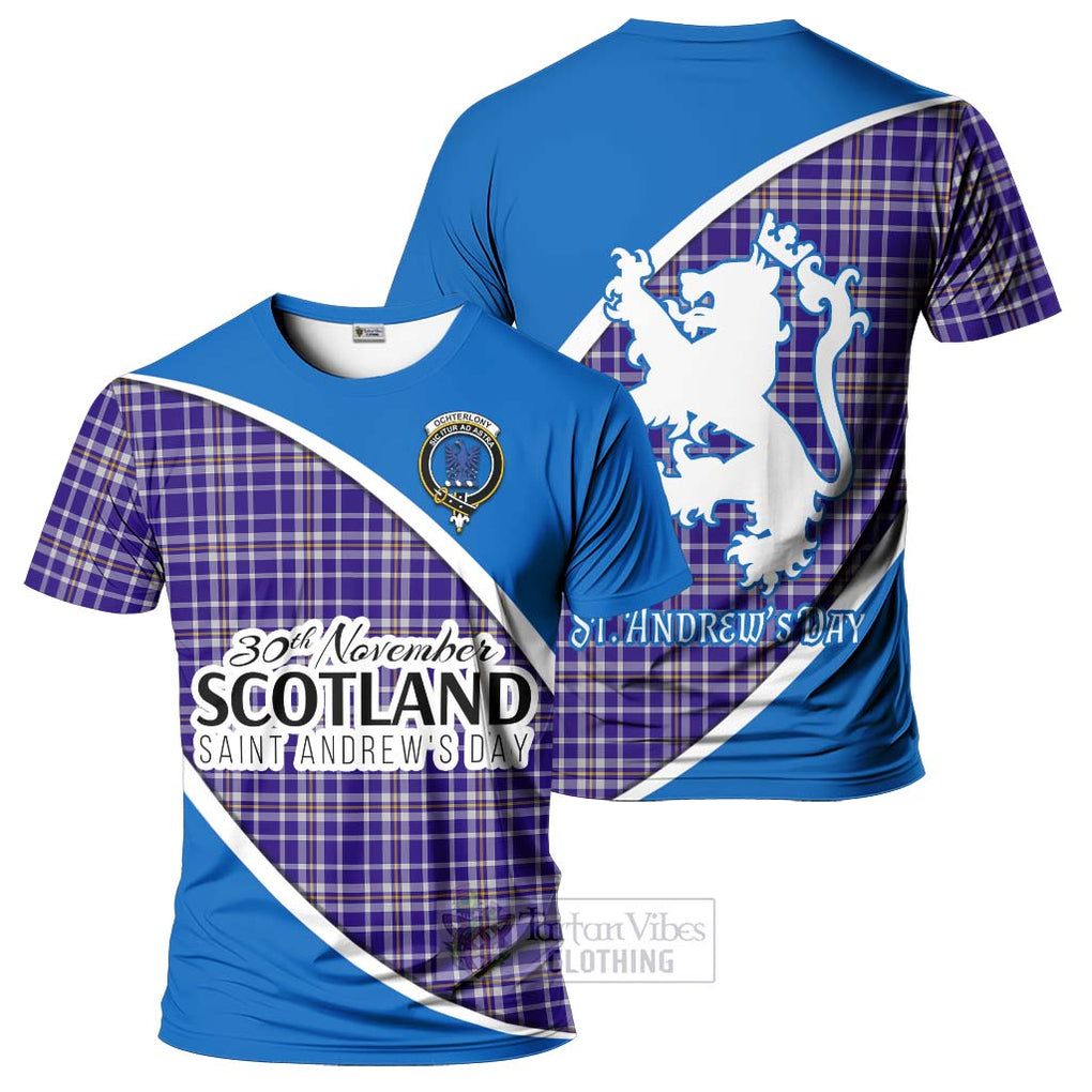 Tartan Vibes Clothing Ochterlony Family Crest Tartan T-Shirt Celebrate Saint Andrew's Day in Style