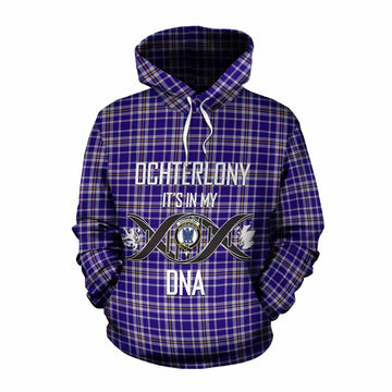 Ochterlony Tartan Cotton Hoodie with Family Crest DNA In Me Style Pullover Hoodie XS - Tartan Vibes Clothing