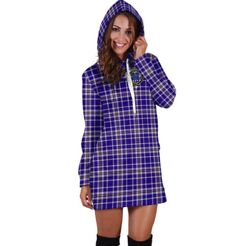 Ochterlony Tartan Hoodie Dress with Family Crest - Tartan Vibes Clothing