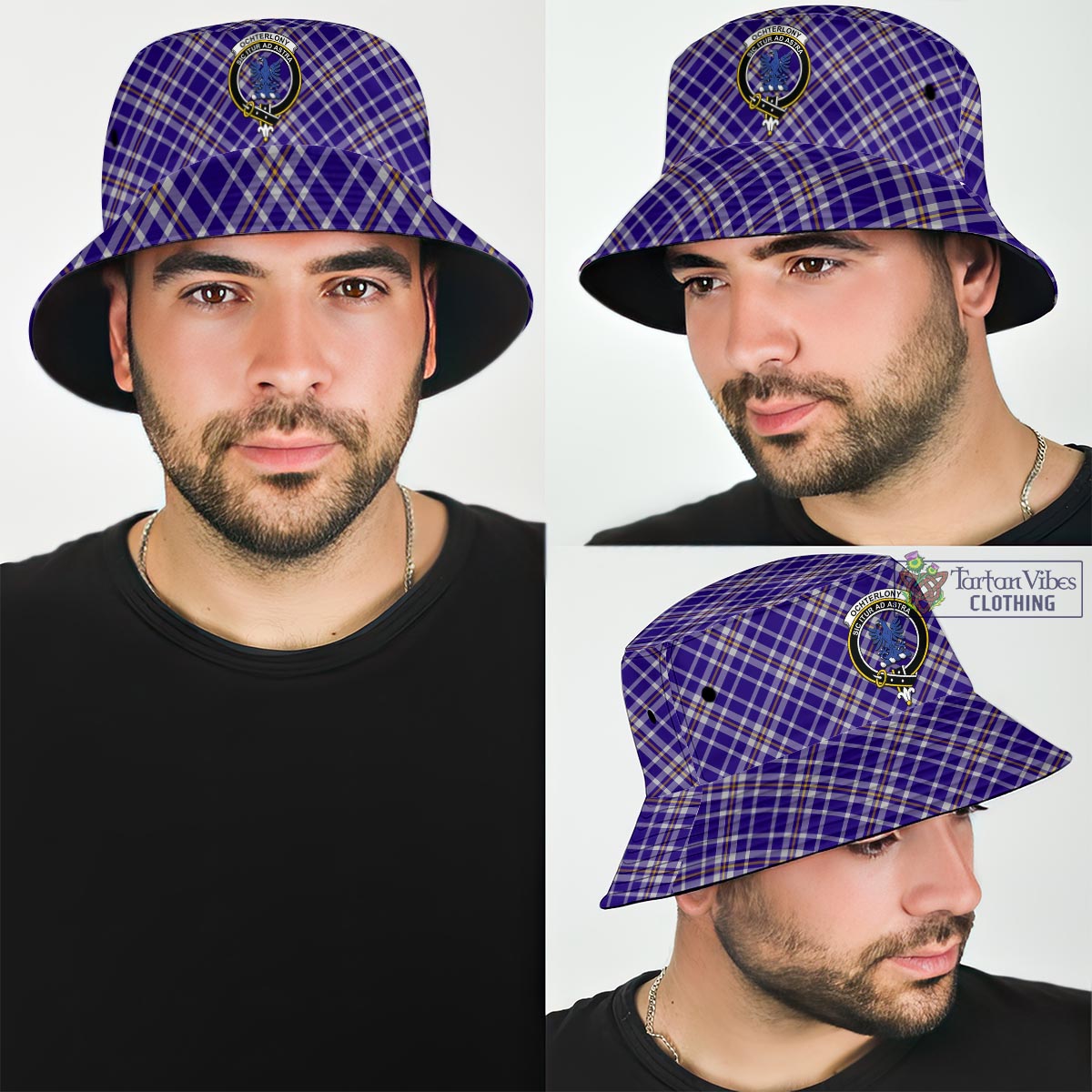 Ochterlony Tartan Bucket Hat with Family Crest Bucket Hat One Size - Tartan Vibes Clothing