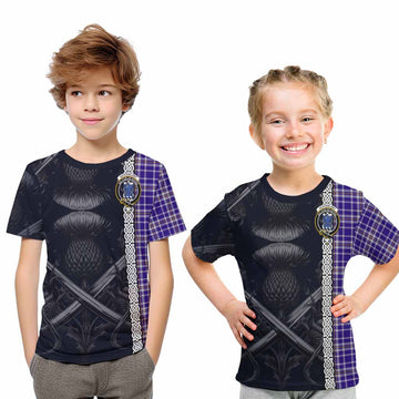 Ochterlony Tartan Kid T-Shirt with Family Crest Cross Sword Thistle Celtic Vibes Youth XL Size14 - Tartan Vibes Clothing