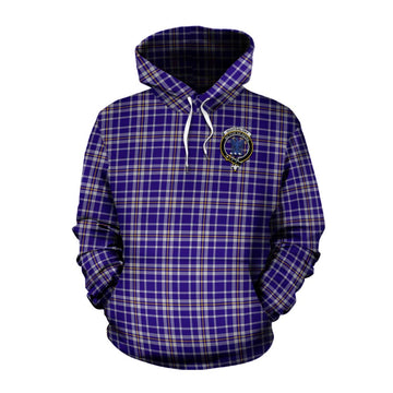 Ochterlony Tartan Cotton Hoodie with Family Crest Celtic Skull Style Pullover Hoodie XS - Tartan Vibes Clothing