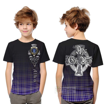 Ochterlony Tartan Kid T-Shirt Featuring Alba Gu Brath Family Crest Celtic Inspired Youth XL Size14 - Tartan Vibes Clothing