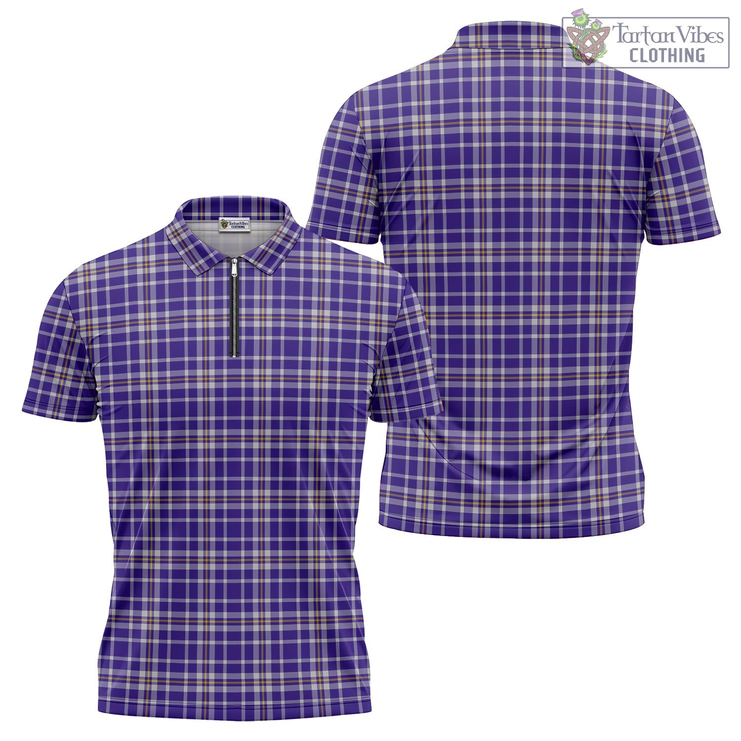 Ochterlony Tartan Zipper Polo Shirt Unisex - Tartan Vibes Clothing