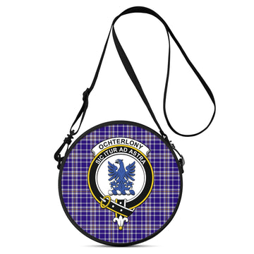 Ochterlony Tartan Round Satchel Bags with Family Crest One Size 9*9*2.7 inch - Tartan Vibes Clothing