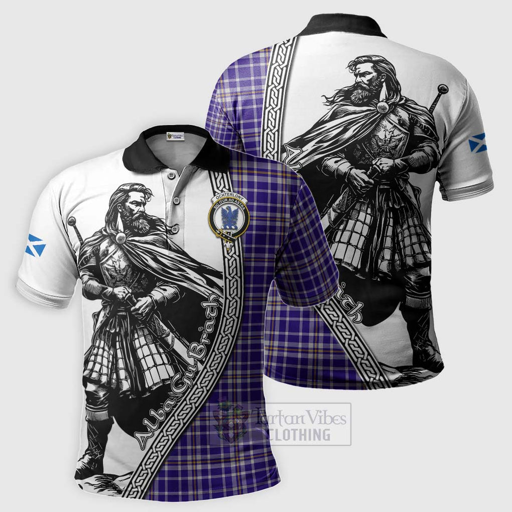 Ochterlony Tartan Clan Crest Polo Shirt with Highlander Warrior Celtic Style Kid - Tartan Vibes Clothing