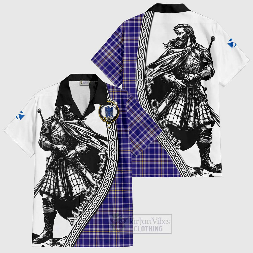 Ochterlony Tartan Clan Crest Hawaiian Shirt with Highlander Warrior Celtic Style Kid - Tartan Vibes Clothing