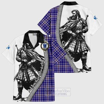 Ochterlony Tartan Clan Crest Hawaiian Shirt with Highlander Warrior Celtic Style Kid - Tartan Vibes Clothing