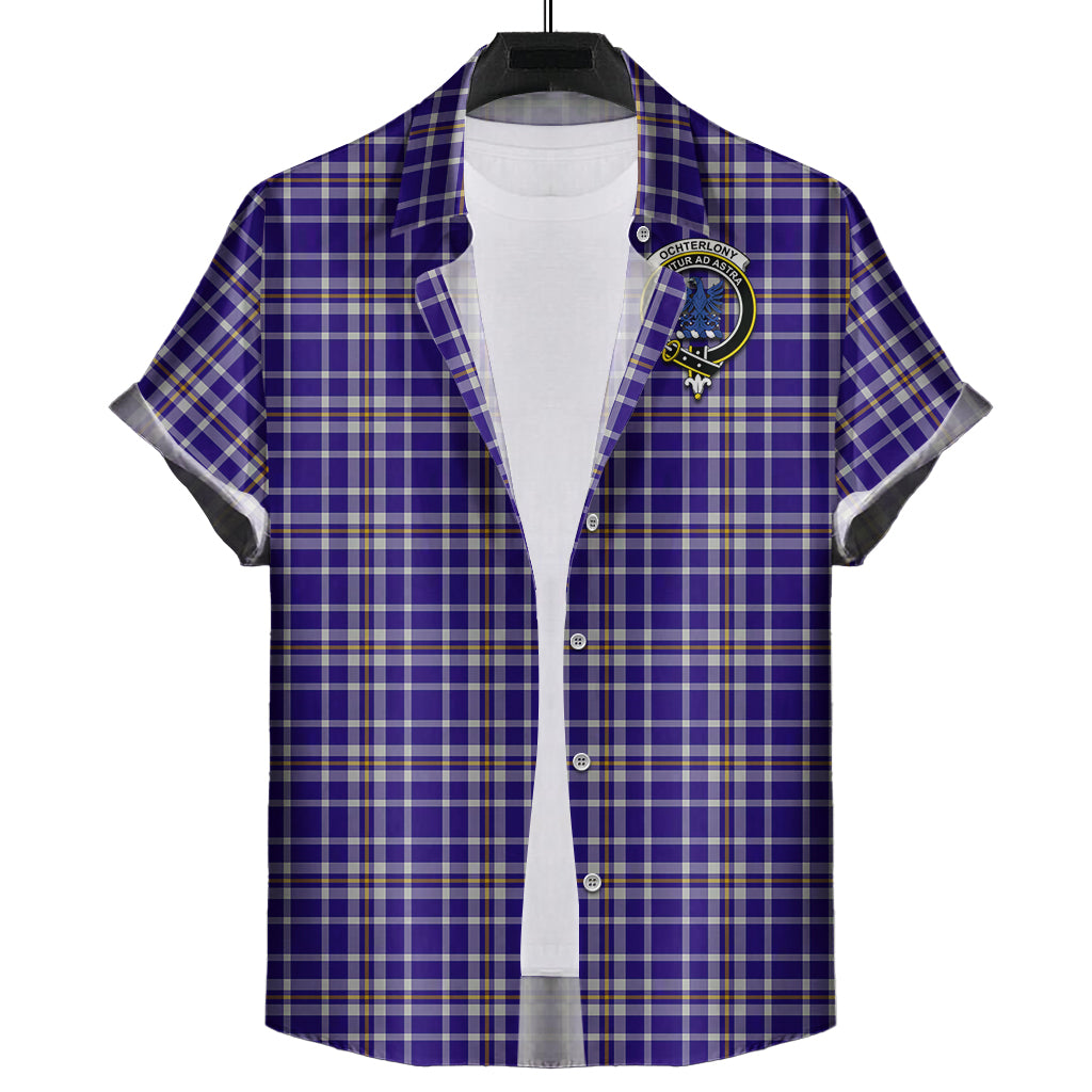 Ochterlony Tartan Hawaiian Shirt with Family Crest Kid - Tartan Vibes Clothing