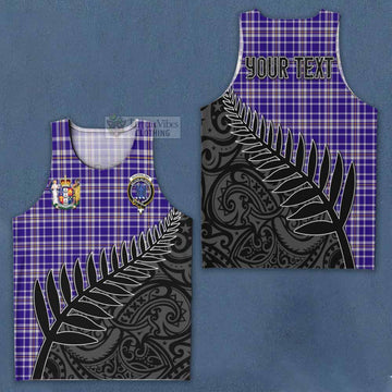 Ochterlony Crest Tartan Men's Tank Top with New Zealand Silver Fern Half Style Men - Tartan Vibes Clothing
