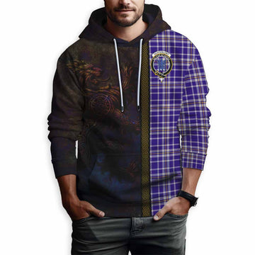 Tartan Vibes Clothing Ochterlony Tartan Family Crest Hoodie Alba Gu Brath Be Brave Lion Ancient Style