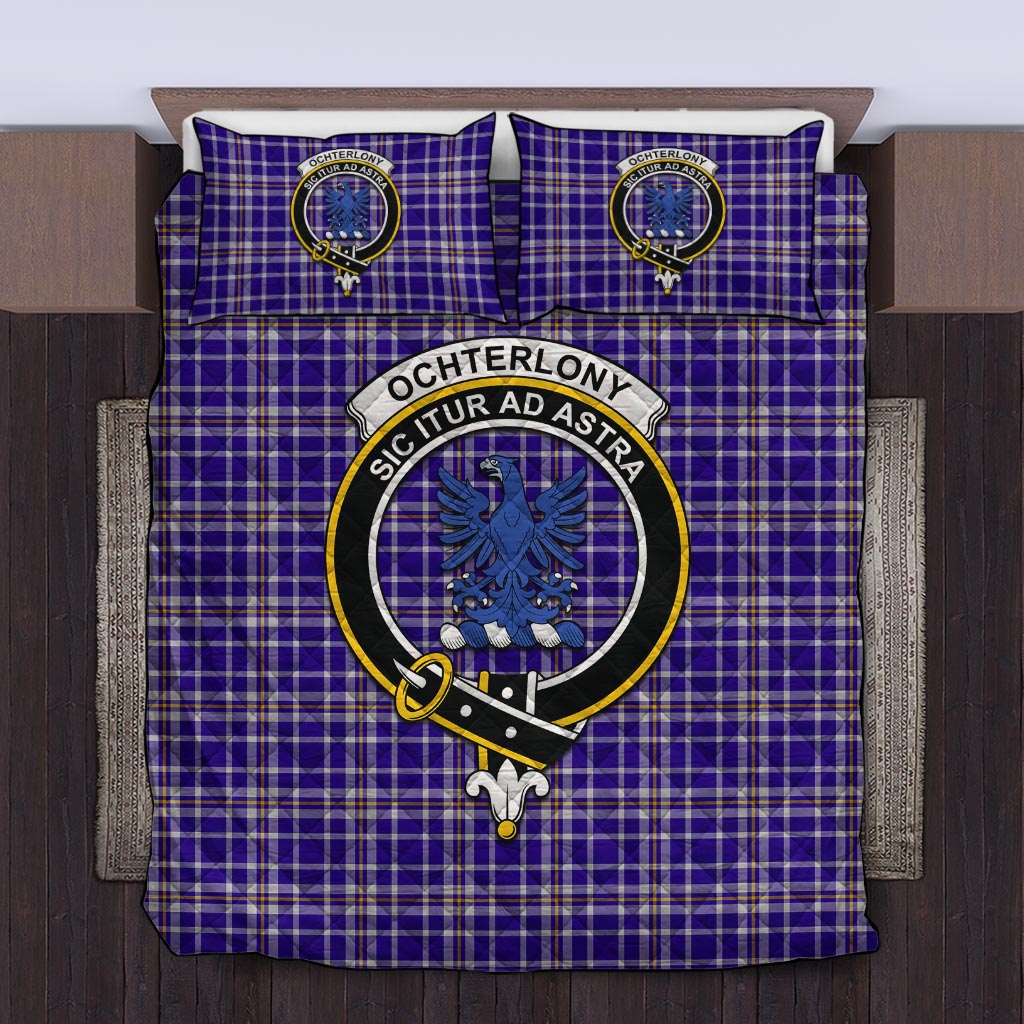 Ochterlony Tartan Quilt Bed Set with Family Crest King - Tartan Vibes Clothing