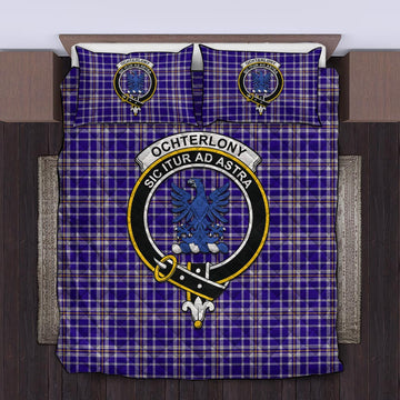 Ochterlony Tartan Quilt Bed Set with Family Crest King - Tartan Vibes Clothing