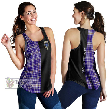 Ochterlony Tartan Women's Racerback Tanks with Family Crest and Half Of Me Style 4XL - Tartan Vibes Clothing