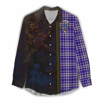 Ochterlony Tartan Family Crest Women's Casual Shirt Alba Gu Brath Be Brave Lion Ancient Style Female - Tartan Vibes Clothing