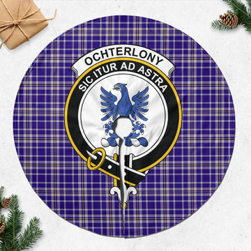 Ochterlony Tartan Christmas Tree Skirt with Family Crest 47*47 inch - Tartan Vibes Clothing