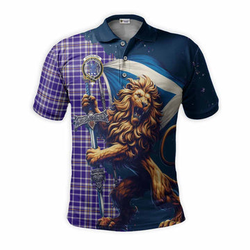 Ochterlony Tartan Family Crest Men's Polo Shirt with Scottish Majestic Lion Kid - Tartan Vibes Clothing