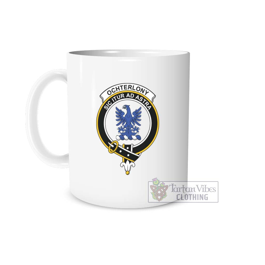 Ochterlony Family Crest Ceramic Mug White - 2D-tartanvibesclothing