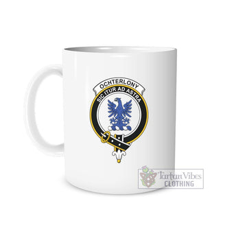 Ochterlony Family Crest Ceramic Mug White - 2D-tartanvibesclothing