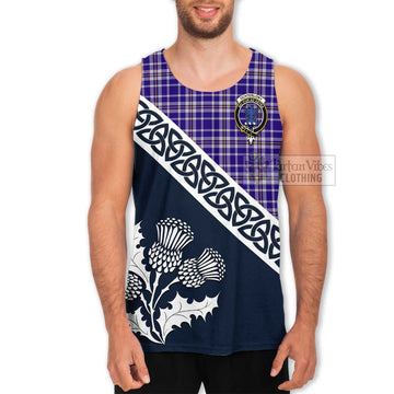 Ochterlony Tartan Men's Tank Top Featuring Thistle and Scotland Map Men - Tartan Vibes Clothing