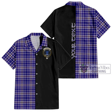Ochterlony Tartan Hawaiian Shirt with Family Crest and Half Of Me Style Kid - Tartan Vibes Clothing