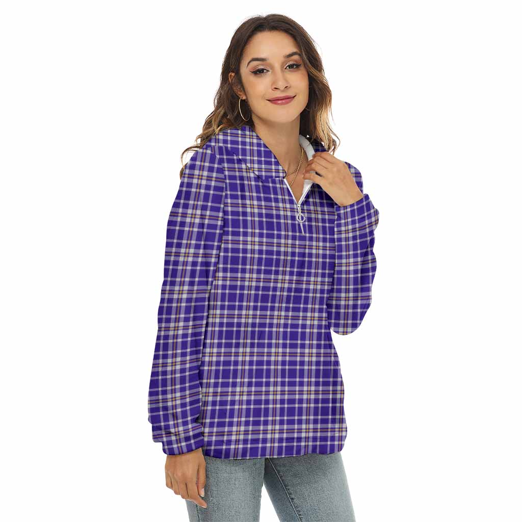 Ochterlony Tartan Women's Borg Fleece Hoodie with Half Zip Female - Tartan Vibes Clothing
