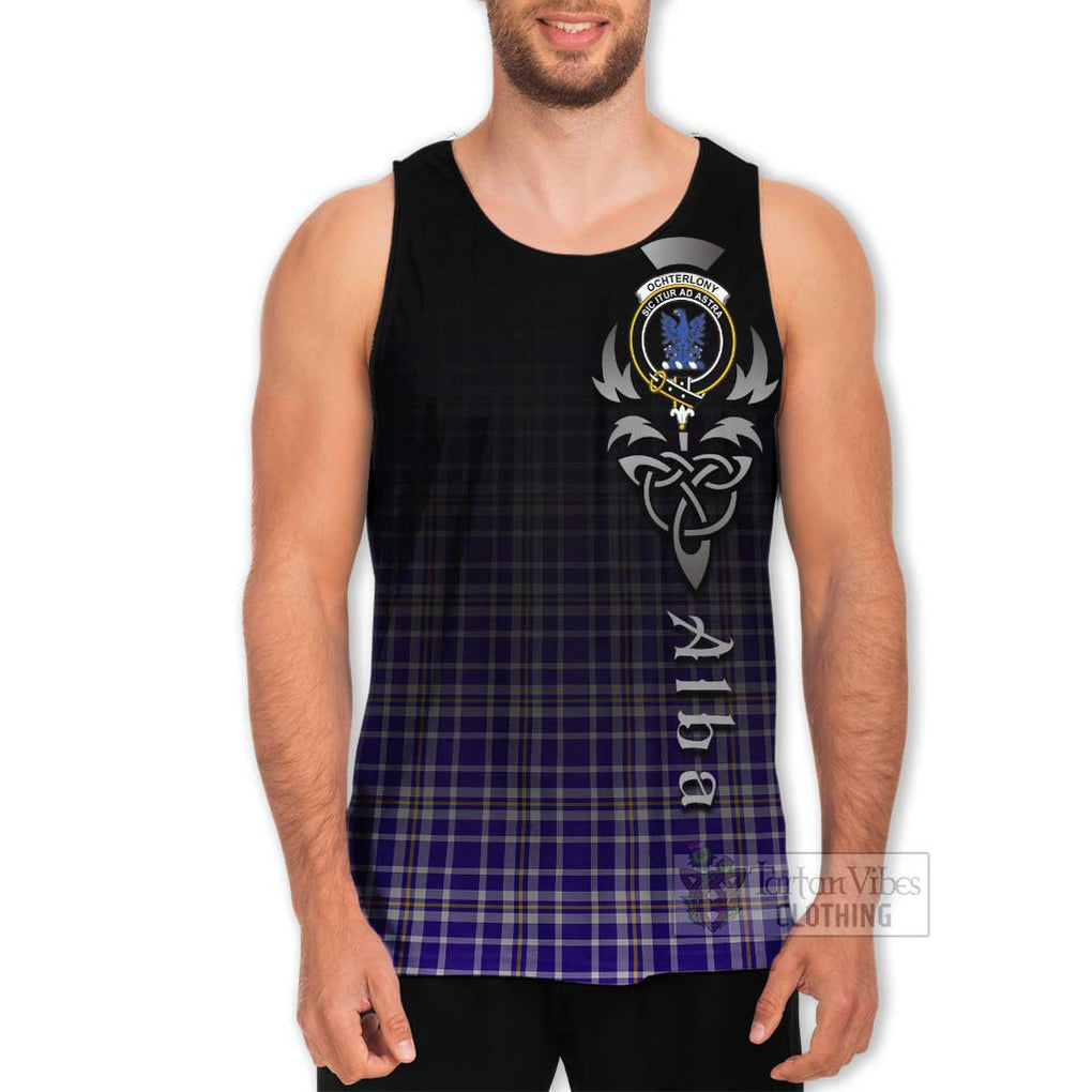 Ochterlony Tartan Men's Tank Top Featuring Alba Gu Brath Family Crest Celtic Inspired Men - Tartan Vibes Clothing