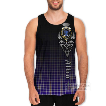 Ochterlony Tartan Men's Tank Top Featuring Alba Gu Brath Family Crest Celtic Inspired Men - Tartan Vibes Clothing