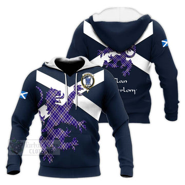 Ochterlony Tartan Lion Rampant Knitted Hoodie Proudly Display Your Heritage with Alba Gu Brath and Clan Name Unisex Knitted Pullover Hoodie - Tartan Vibes Clothing