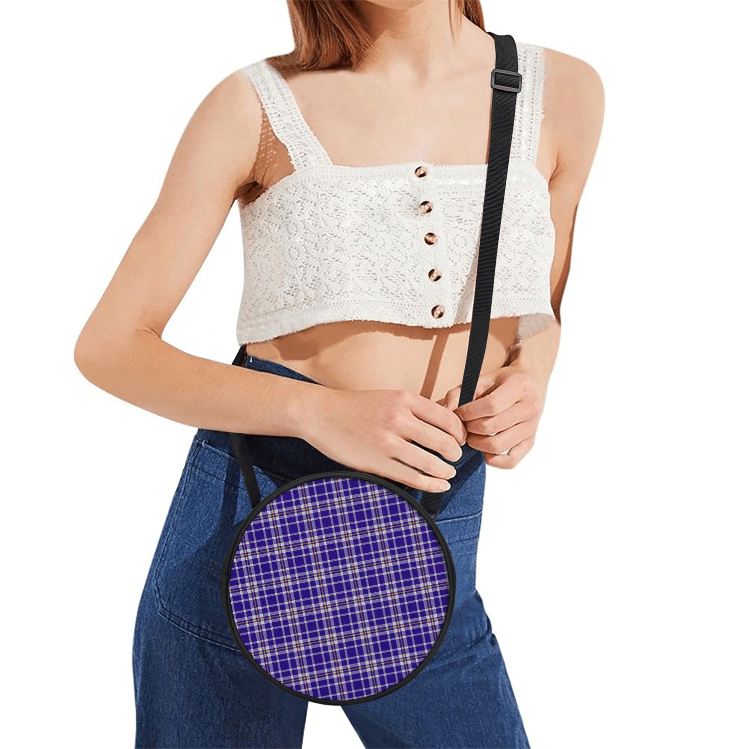 Ochterlony Tartan Round Satchel Bags One Size 9*9*2.7 inch - Tartan Vibes Clothing