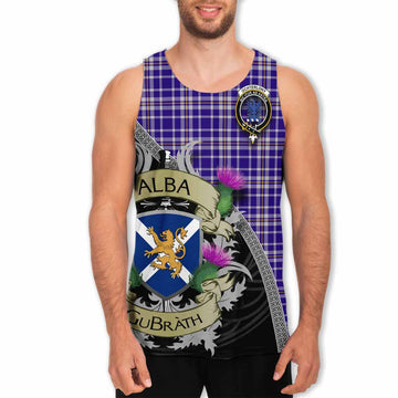 Ochterlony Tartan Family Crest Men's Tank Top Lion Rampant Royal Thistle Shield Celtic Inspired Men - Tartan Vibes Clothing