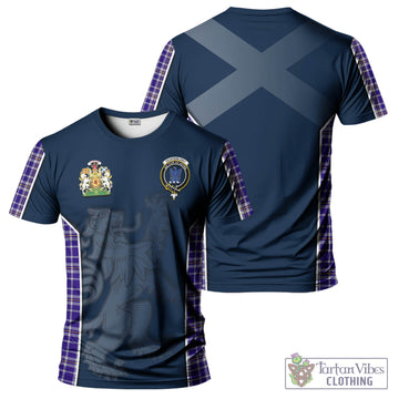 Ochterlony Tartan T-Shirt with Family Crest and Lion Rampant Vibes Sport Style
