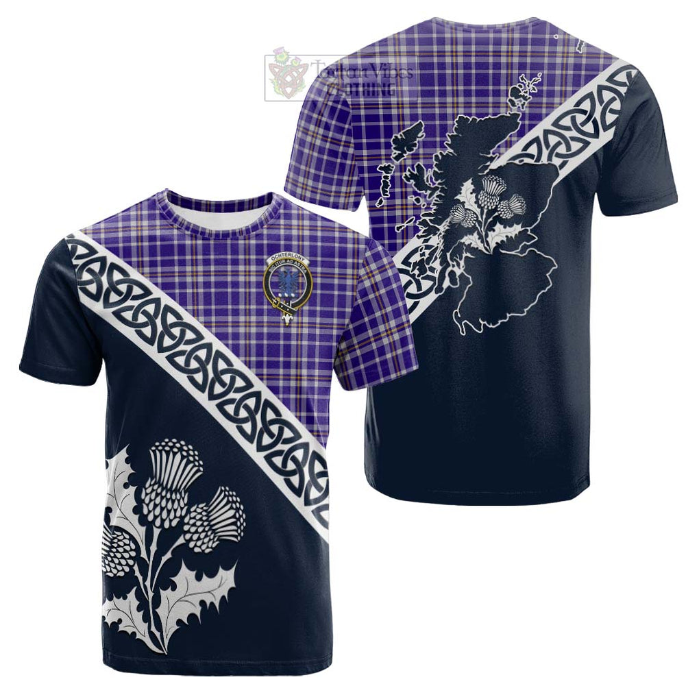 Ochterlony Tartan Cotton T-shirt Featuring Thistle and Scotland Map Kid's Shirt - Tartan Vibes Clothing