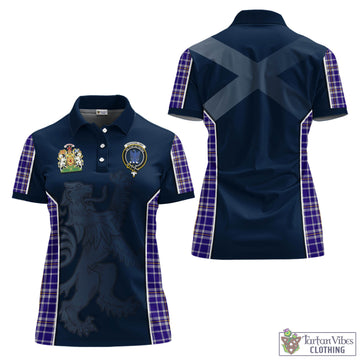 Ochterlony Tartan Women's Polo Shirt with Family Crest and Lion Rampant Vibes Sport Style Women - Tartan Vibes Clothing