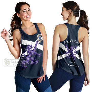 Ochterlony Tartan Lion Rampant Women's Racerback Tanks Proudly Display Your Heritage with Alba Gu Brath and Clan Name 4XL - Tartan Vibes Clothing