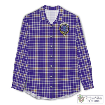 Ochterlony Tartan Women's Casual Shirt with Family Crest Female - Tartan Vibes Clothing