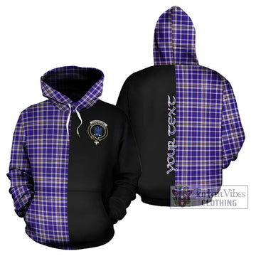 Ochterlony Tartan Hoodie with Family Crest and Half Of Me Style Zip Hoodie - Tartan Vibes Clothing
